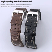 20mm 21mm 22mm Genuine Leather Rivet Watchband Fit for IWC Pilot's Watches IW3777 Mark 18 TOP GUN Watch Strap