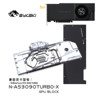 Bykski Water Block Use for ASUS GeForce RTX 3080Ti 3090 TURBO Video /GPU Card /Copper Cooling Radiator RGB SYNC /N-AS3090TURBO-X