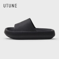 UTUNE Large Size Sandal Slides for Men Platform Home Slippers EVA Thick Sole Soft Indoor Shoes Coupl