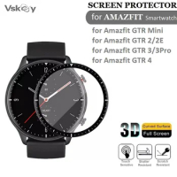 100PCS 3D Curved Soft Screen Protector for Amazfit GTR Mini GTR4 GTR 3 Pro GTR2 eSIM 2E Smart Watch Full Cover Protective Film