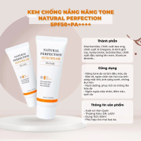 Combo 2 tuýt - kem chống nắng dr lady Natural Perfection/ nâng tone trắng hồng, kiềm dầu/ chính hãng