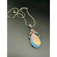 100% Natural Opalite GemStone Pendant / Unique Design / Beautiful Opalite Necklace Jewelry With 18in
