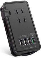 【日本代購】Ewin 電源插座 usb充電端口 ac 適配器一體式3個口4個USB端口 qc3.0 快速充電]