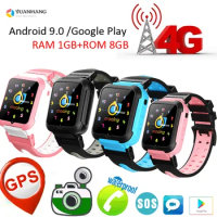 Android 9.0 Smart 4G Remote Camera GPS WI-FI Kid Child Student Google Play Smartwatch Call Monitor Tracker Locate Phone Watch