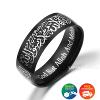 Cincin Titanium Taoihid untuk Lelaki, 100% Keluli Tahan Karat Tulen, Cincin Titanium Import, Cincin