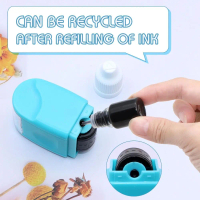 7 Warna Plastik Garis tulisan tangan bertitik Stamp Jelas Rreusable Line Rolling Roller Cekap Profes