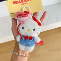 Hello Kitty 50Th Anniversary Limited Series Plush Toy Keychain Sanrio Ktcat Cartoon Plushie Filled Doll Pendant Car Keyring Gift