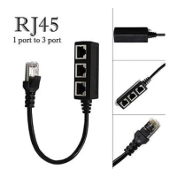 RJ45 Network Splitter Cable 1 Male to 3 Female for Super Cat5 Cat5e Cat6 Cat7 Connector Port LAN Ethernet Adapter