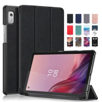 New Tablet Cover for Lenovo Tab M9 2023 Case TB310FU TB310XC 9.0 Inch PU Leather Magnetic Tri-Fold Stand M8 M7 Funda Coque