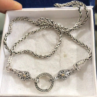 Kusuma Silver Kalung Necklace Perak Silver Bali Rantai Chain Tulang naga Ring Liontin Asli 925 Pria wanita Custom - 53cm