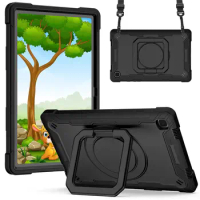 360 Rotating Handle Kids Safe Case For Samsung Galaxy Tab S7-S8 Plus S7FE 12.4 S7-S8 11inch A7 Lite 8.4 Tab A 8.0 T290 A7 A8