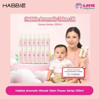 Habbie Aromatic Minyak Telon Flower Series 100ml - Minyak Telon Wangi Tahan Lama - Gantinya Parfum B