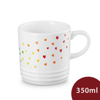 Le Creuset 英式馬克杯 350ml 繽紛愛心白 水杯 茶杯