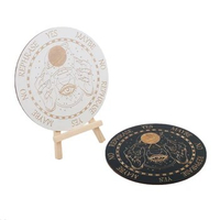 Wooden Pendulum Board Ouija Board Home Decor Geometric Divination Energy Plate Mat Pad Healing Meditation Altar Witchcraft Tool