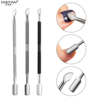 Nail Art Files UV Gel Polish Dead Skin Remove Manicure Pedicure Clean Care Tools 8 Colors Stainless Steel Cuticle Spoon Pusher