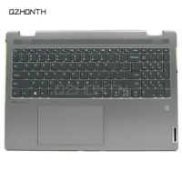 New For Lenovo YOGA 7-16IAH7 Palmrest Upper Case with US Backlit Keyboard (Gray) 16" 5CB1J03930
