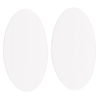 2 Pcs Wall Sticker DIY Stickers Home Decorations 3d Oval Bedroom Mirror Effect Plastic Makeup