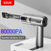SZUK Car Vacuum Cleaner 80000PA Wireless Portable Cleaning Machine for Car Home Appliance Powerful Handheld Cleaner for keyboard
