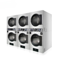 Coin Operated Stack Washer and Dryer or Double Dryers Commercial Laundry Equipment for Laundromat