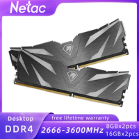 Netac DDR4 Memory Ram 8GB 16GB 32GB Memoria Desktop 3200mhz 3600mhz 2666mhz DDR4 XMP2.0 with Heatsink for PC Computer AMD Intel