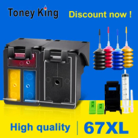 TONEY KING For HP67 67xl Ink Cartridge Replacement For HP Deskjet 2723 2721 2700 6020 6052 6055 6420 6452 6455 printer