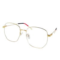 【Docomo】多功能抗藍光眼鏡　頂級金屬鏡框　繽紛色系　最新時尚多邊形眼鏡　抗UV400(藍光眼鏡)