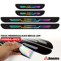 4pcs Foot Step Carbon Leather Omextra Car Door Step Sill Plate Mobil - LASER HONDA