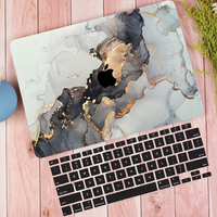 高清打印保護殼 適用於蘋果 MacBook pro14吋 air 13 2020 M1 13英寸 A2337 硬殼送鍵盤