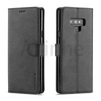 La19-For Samsung Galaxy Note 9 Luxury Retro Wallet Case with Kickstand Flip Magnetic PU Leather Phon