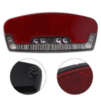 Bike Cycling Bicycle Rear Reflector Tail Light For Luggage Rack NO Battery Car Rear Rack Mount F140 LED 98x42mm Plastic Part
