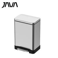 JAVA JH8858-12L 不銹鋼長方形腳踏垃圾桶 12公升 砂鋼色 香港行貨