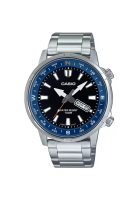 CASIO Men's Analog Watch MTD-130D-1A2 Silver Stainless Steel Strap Compass Watch