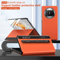 For Huawei Mate X3 X5 Case Leather Smart View Windows Flip Cover with Touch Pen Slot Protection Capa For Huawei Mate X3 Funda
