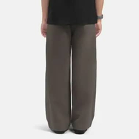 Kasual Celana Black Brown City Pleated Wide Pant Pria XL BlackBrown