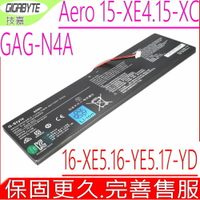 技嘉 GA GAG-N4A 原裝電池 Gigabyte Aero 5 XE4 SE4 15 XC 16 XE5 YE5 17 YD Aorus 5 SE4 KE4 ME4 GE4 XE4 Aorus 