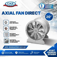 CKE Axial Fan AFD Series Direct Drive 20 Inch 380V 10 Blade Aluminium Casing Galvanis Blower Ventila