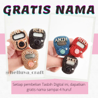 GRATIS NAMA Custom Name Tasbih Digital Diamond Permata Hadiah Unik Muslimah Dzikir