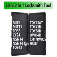 Lishi 2 in 1 2in1 Tool MIT8 MIT11 FO38 CY24 NSN14 TOY43 TOY43AT TOY43R TOY38R DWO4R DOW5 CH1 HU87 Locksmith Tool for Car Key