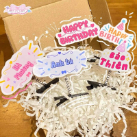 SET 2 Kẹp tóc lò xo icon Tốt nghiệp - Sinh nhật siu đáng iu, dễ thương - Caturday