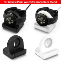 Silicone Charger Stand Non-Slip Wireless Charging Dock Charging Desktop Cable Holder for Google Pixel Watch 2 Accessory