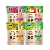 【BEBECOOK 寶膳】韓國 嬰幼兒初食綿綿貝貝棒 4入組(紫番薯、蘋果、南瓜、青葡萄)