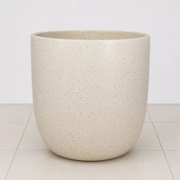 Pot Terakota Minimalis Modern D40T40 Kapsul Putih Teraso