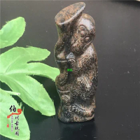 Gao Yuzhan Han, Ming and Qing Dynasty jade Dong pendants, old jade carvings, old Xiuyu monkey ornaments, handles