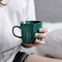 NEW ㊣日本進口aito美濃燒陶瓷制咖啡杯馬克杯水杯牛奶杯帶把手杯