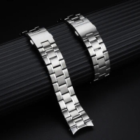 Stainless steel watch strap men's steel wristband for TAG Heuer arc mouth Carlisla series metal watchband accessories 22mm belt