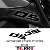 For Yamaha MT-09 MT09 MT-09SP FZ09 Air Intake Side Cover Sticker Set Fairing Cut Sticker Decals Custom Color Reflective