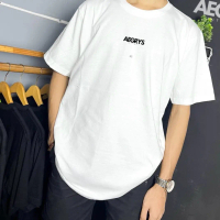 Gratis Stciker T-Shirt aegrys simple authentic Katun Santai Crew Neck V-NeckHitam Putih Casual Comba