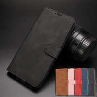 Classic Solid Color Phone Case For Samsung Galaxy Note 8 9 10 20 S8 S9 S10 E S20 S21 Plus Ultra FE Card Slot Wallet Flip Leather