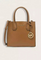 MICHAEL KORS Michael Kors Mercer Medium Pebbled Leather Crossbody Bag Luggage