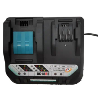 New DC18RE Li-ion Battery Charger 3A Charging Current for Makita 12V BL106 BL02 BL104 BL03 Power Tool + Two USB Port